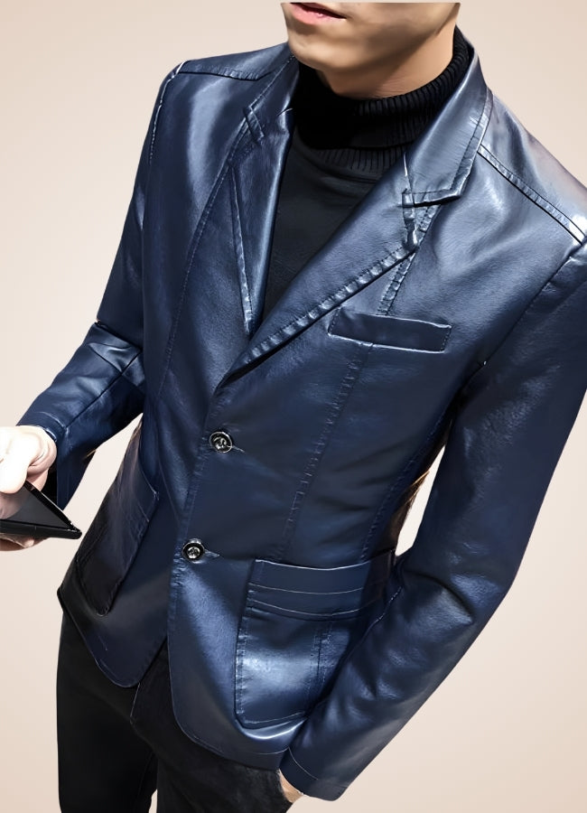 Men's Faux Leather Jacket - Steampunk Australia