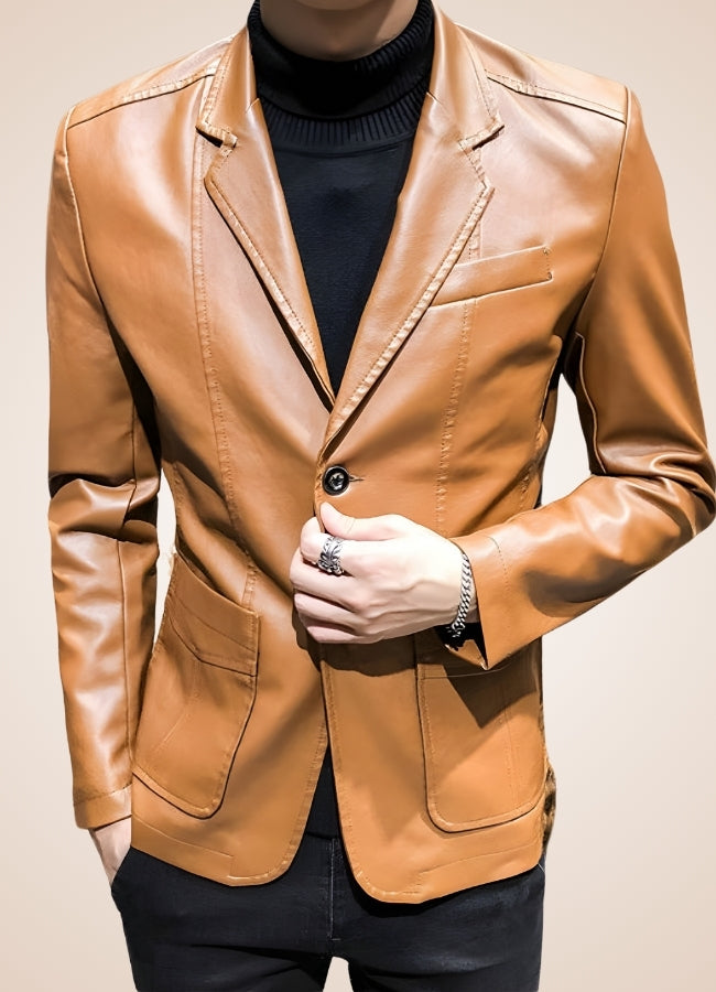 Men's Faux Leather Jacket - Steampunk Australia