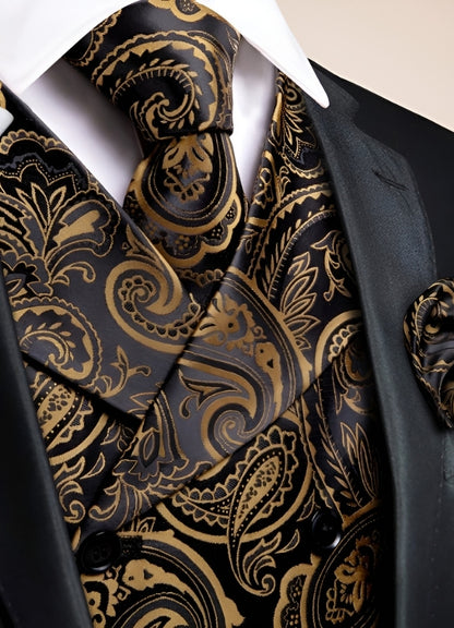 Men's Golden Vintage Steampunk Vest - Steampunk Australia