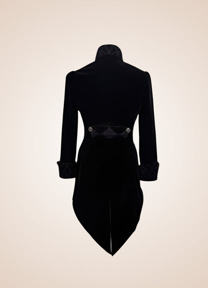 Men's Gothic Black Frock Coat - Steampunk Australia