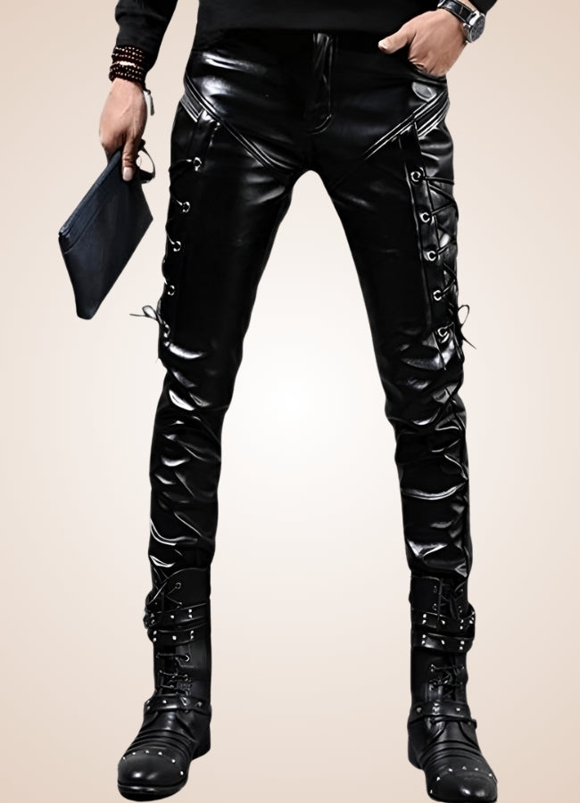 Men's Gothic Leather Pants - Steampunk Australia