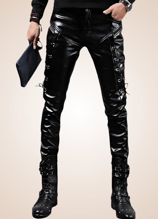 Men's Gothic Leather Pants - Steampunk Australia