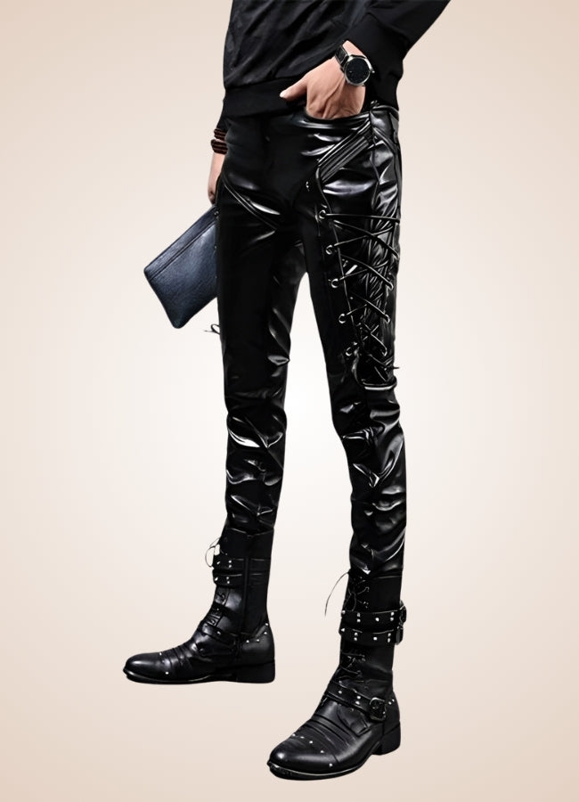 Men's Gothic Leather Pants - Steampunk Australia