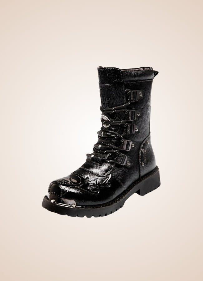 Men's Gothic Military Boots - Steampunk Australia