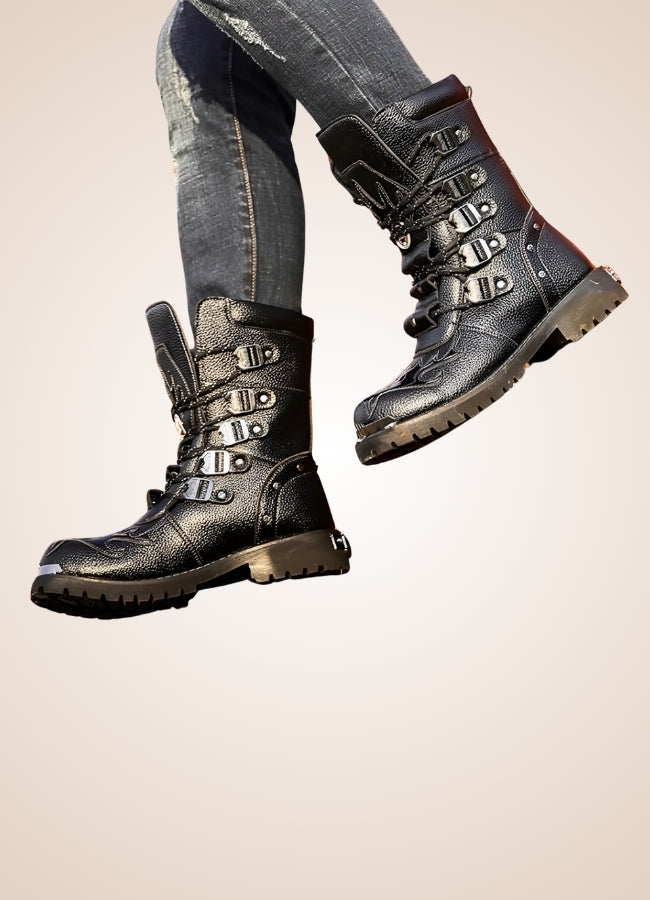 Men's Gothic Military Boots - Steampunk Australia