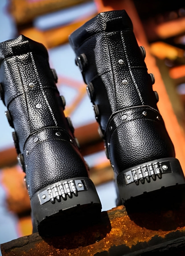 Men's Gothic Military Boots - Steampunk Australia