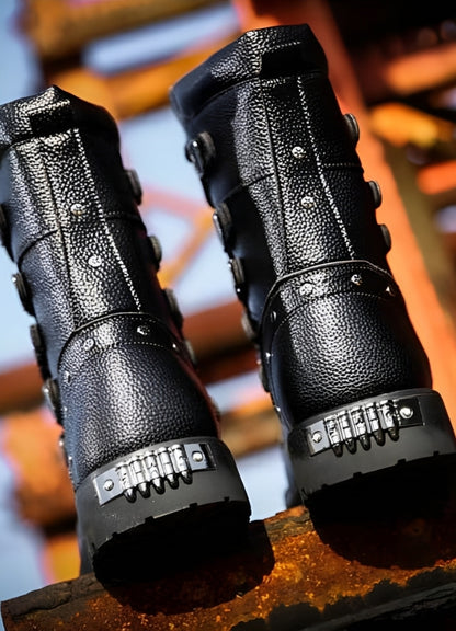 Men's Gothic Military Boots - Steampunk Australia