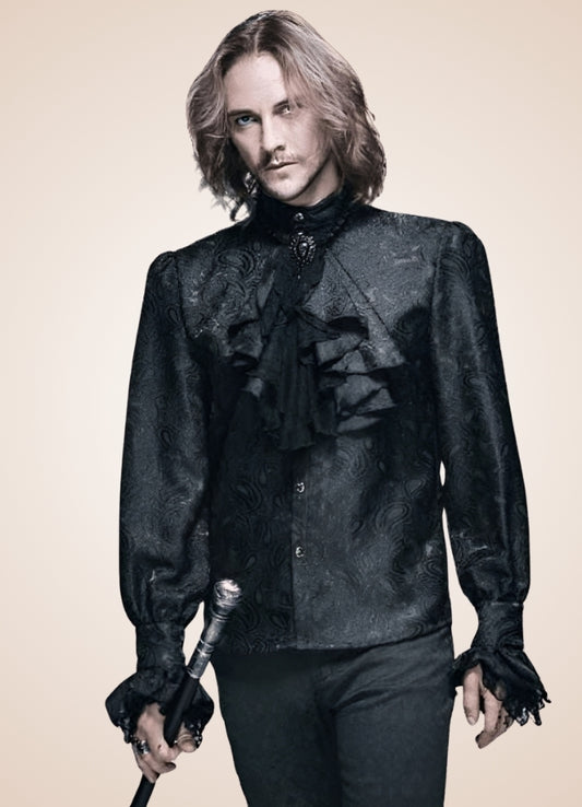 Men's Gothic Pattern Shirt - Steampunk Australia