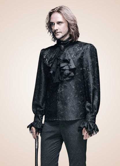 Men's Gothic Pattern Shirt - Steampunk Australia