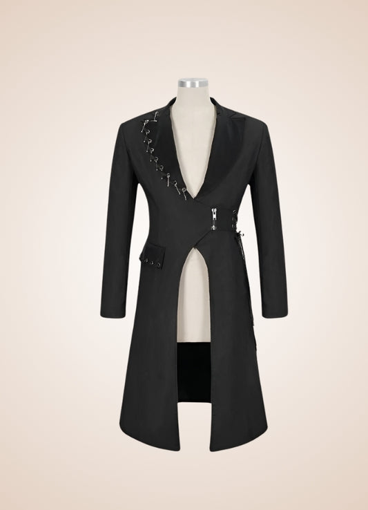 Men's Gothic Punk Frock Coat - Steampunk Australia