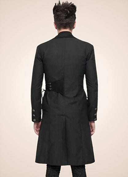 Men's Gothic Punk Frock Coat - Steampunk Australia