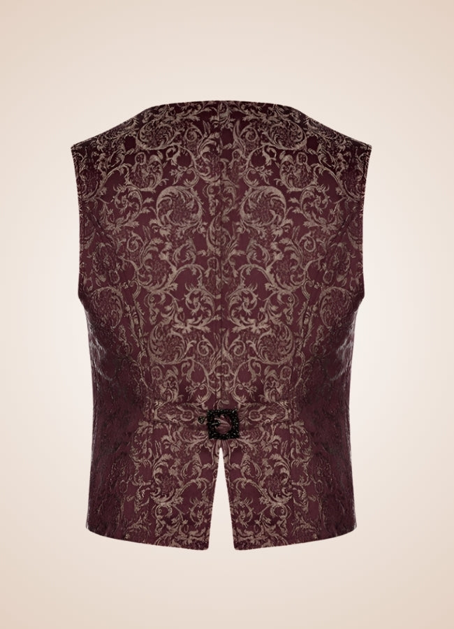 Men's Gothic Sleeveless Suit Jacket Red - Steampunk Australia