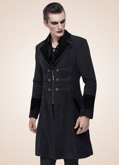 Men's Victorian Black Coat - Steampunk Australia