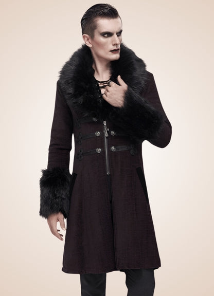 Men's Victorian Burgundy Coat - Steampunk Australia