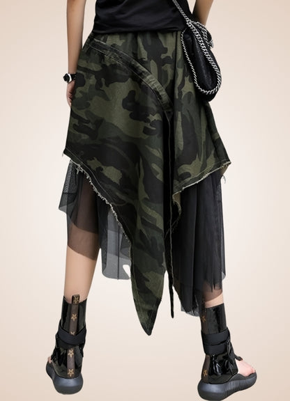 Military Pattern Steampunk Skirt - Steampunk Australia