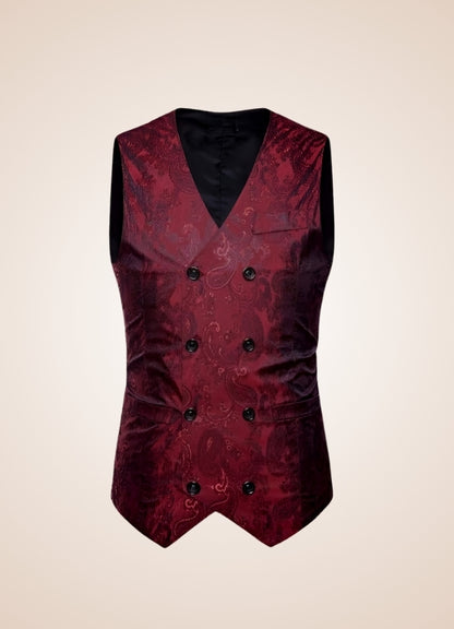 Paisley Patterns Steampunk V Neck Vest - Steampunk Australia