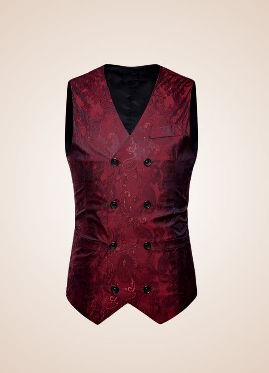 Paisley Patterns Steampunk V Neck Vest - Steampunk Australia
