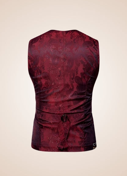 Paisley Patterns Steampunk V Neck Vest - Steampunk Australia