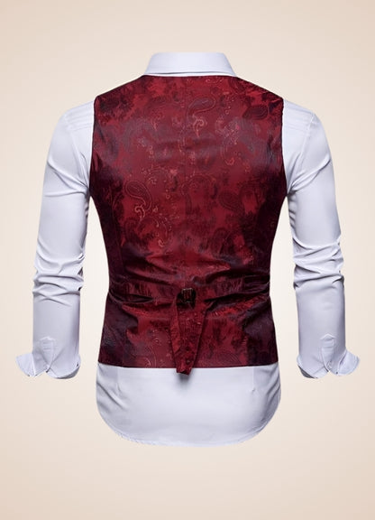Paisley Patterns Steampunk V Neck Vest - Steampunk Australia