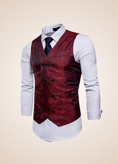 Paisley Patterns Steampunk V Neck Vest - Steampunk Australia