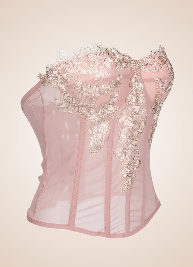 Pink Floral Steampunk Corset - Steampunk Australia