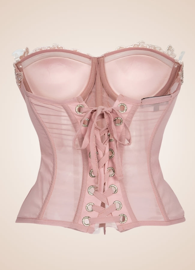Pink Floral Steampunk Corset - Steampunk Australia