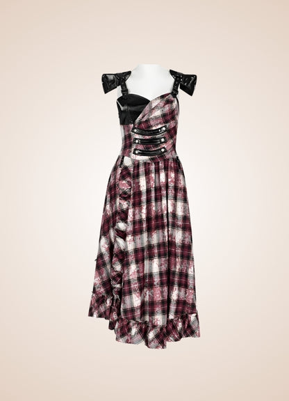 Plaid Retro Steampunk Dress - Steampunk Australia