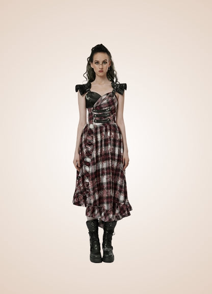 Plaid Retro Steampunk Dress - Steampunk Australia
