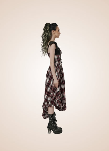 Plaid Retro Steampunk Dress - Steampunk Australia