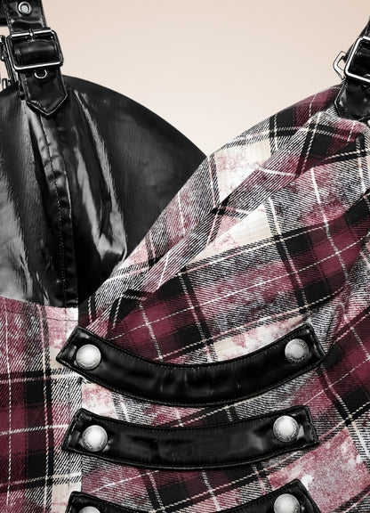 Plaid Retro Steampunk Dress - Steampunk Australia