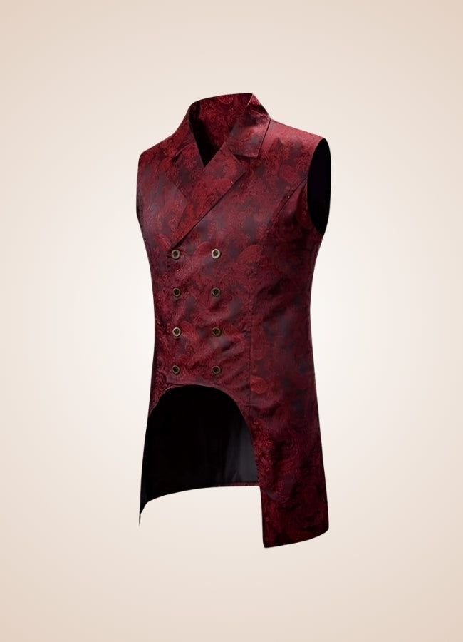Red Button Steampunk Vest - Steampunk Australia