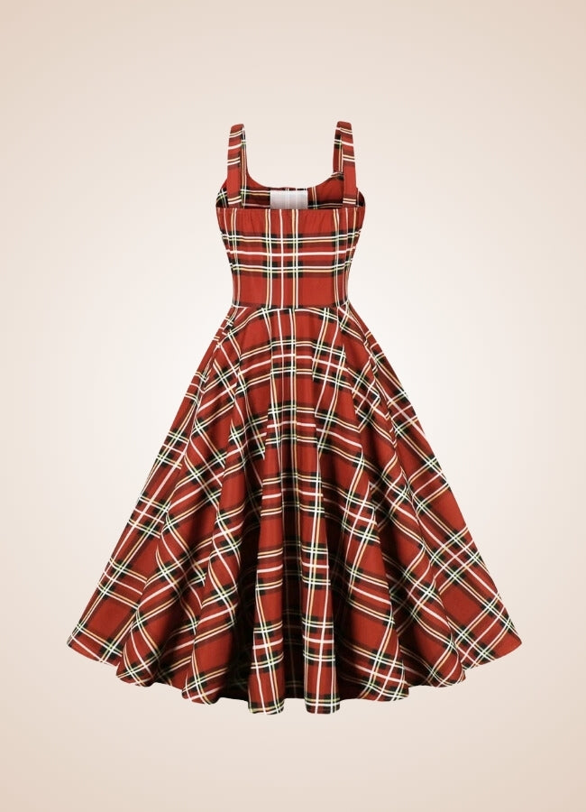 Red Plaid Steampunk Dress - Steampunk Australia