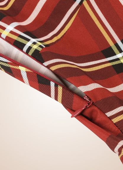 Red Plaid Steampunk Dress - Steampunk Australia