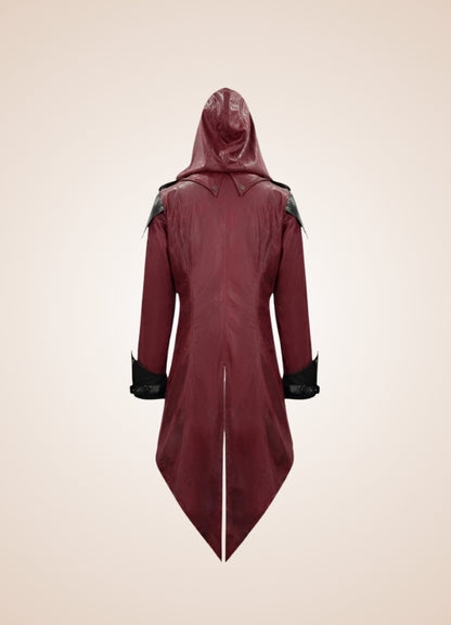 Red Punk Men's Frock Coat - Steampunk Australia