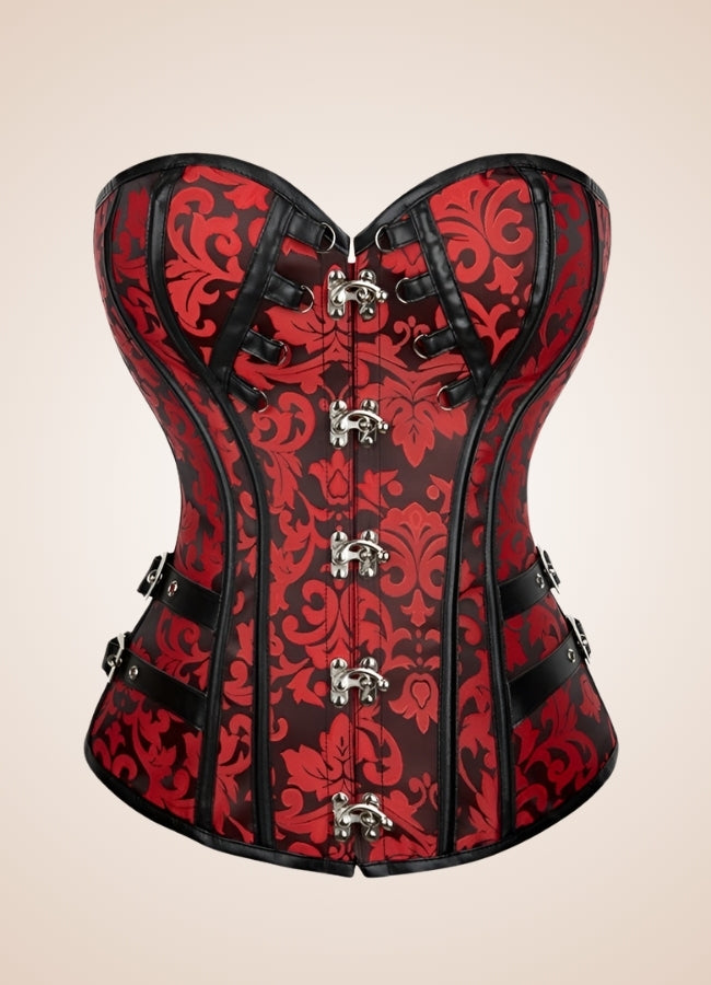Red Steampunk Gothic Corset - Steampunk Australia