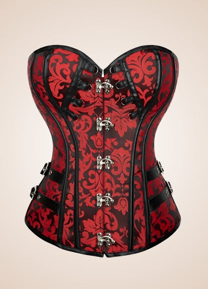 Red Steampunk Gothic Corset - Steampunk Australia