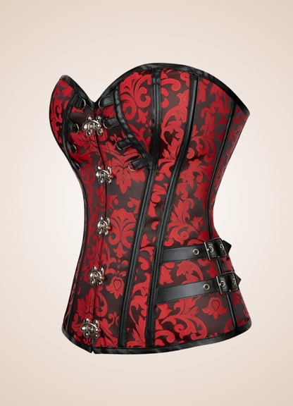 Red Steampunk Gothic Corset - Steampunk Australia