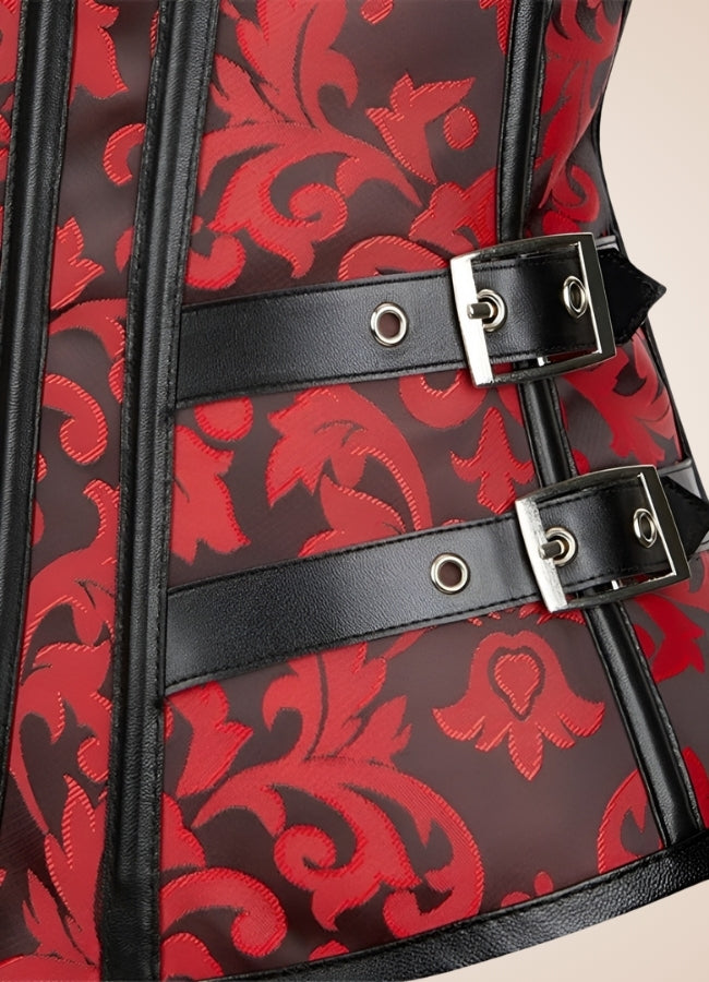 Red Steampunk Gothic Corset - Steampunk Australia