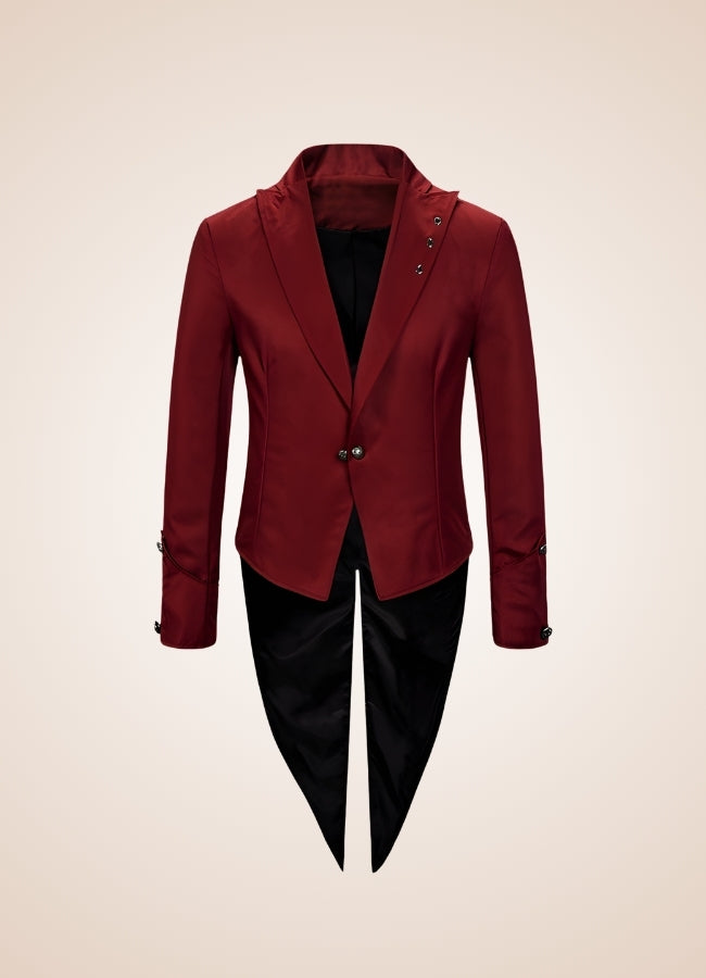 Red Steampunk Tailcoat - Steampunk Australia