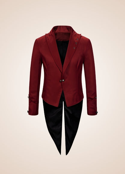 Red Steampunk Tailcoat - Steampunk Australia