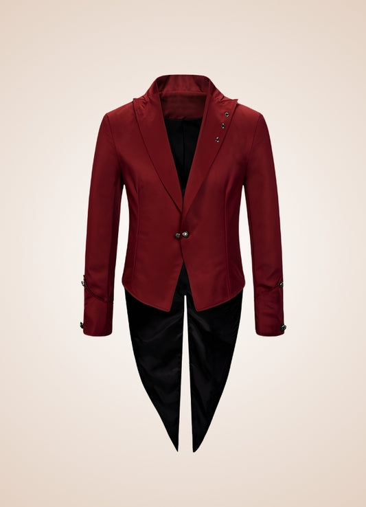 Red Steampunk Tailcoat - Steampunk Australia