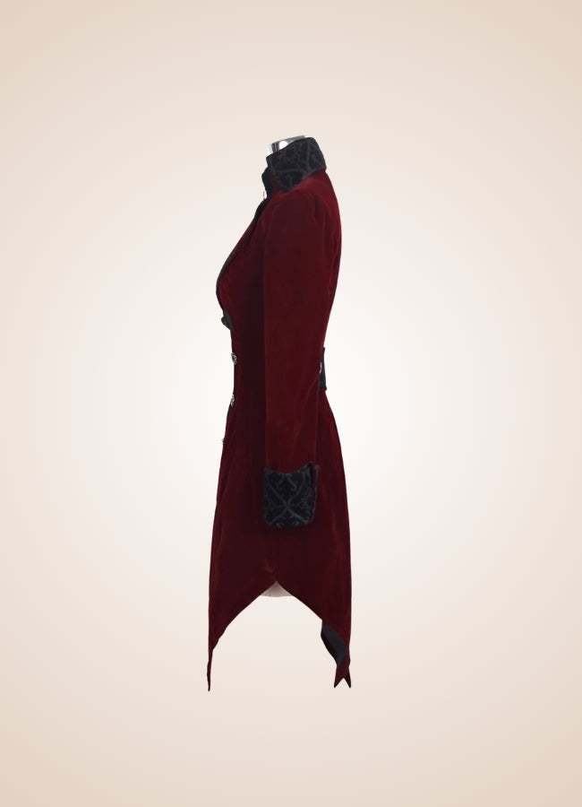 Red Steampunk Trench Coat - Steampunk Australia