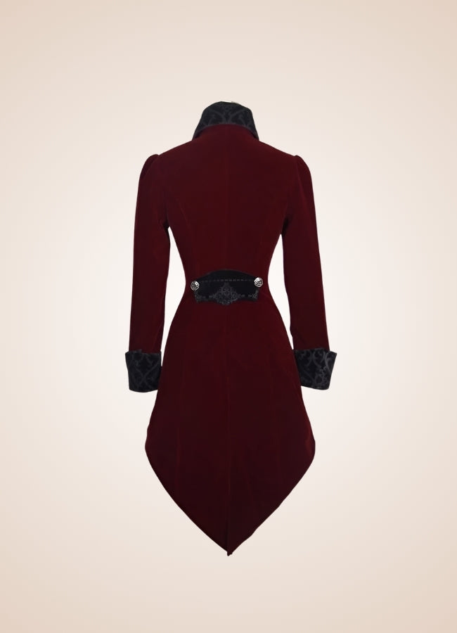 Red Steampunk Trench Coat - Steampunk Australia