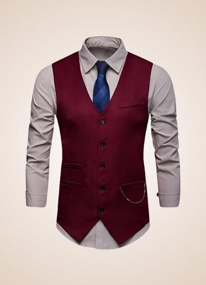 Red Vintage Steampunk Vest - Steampunk Australia