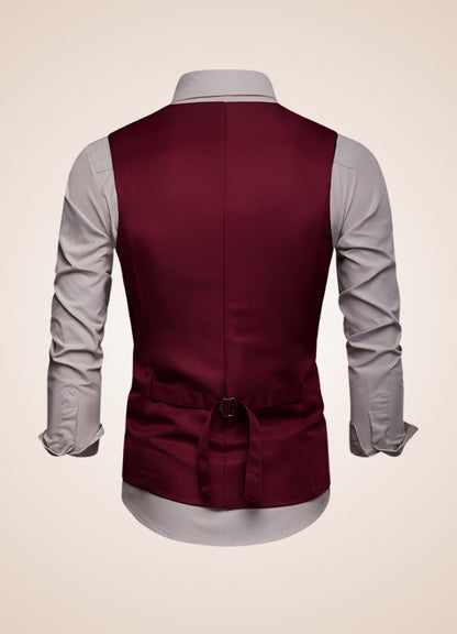 Red Vintage Steampunk Vest - Steampunk Australia