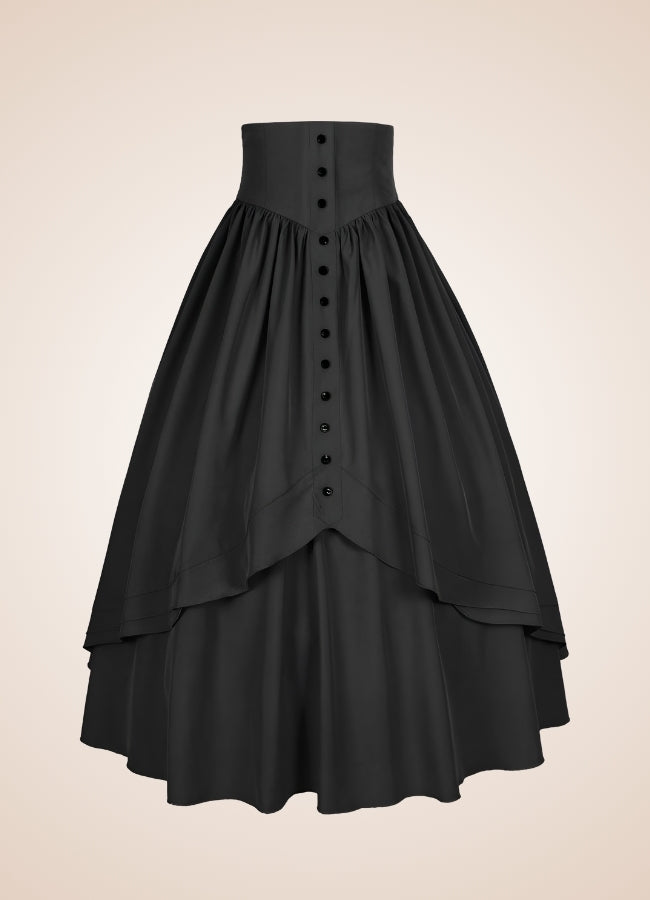 Retro High Waist Steampunk Skirt - Steampunk Australia