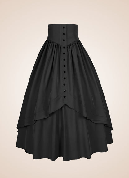 Retro High Waist Steampunk Skirt - Steampunk Australia