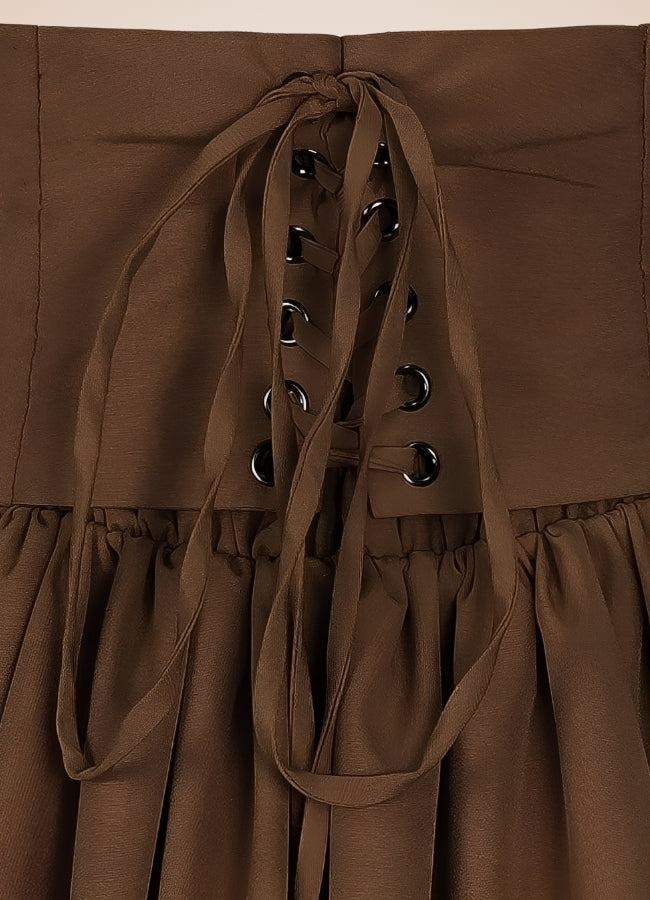 Retro High Waist Steampunk Skirt - Steampunk Australia