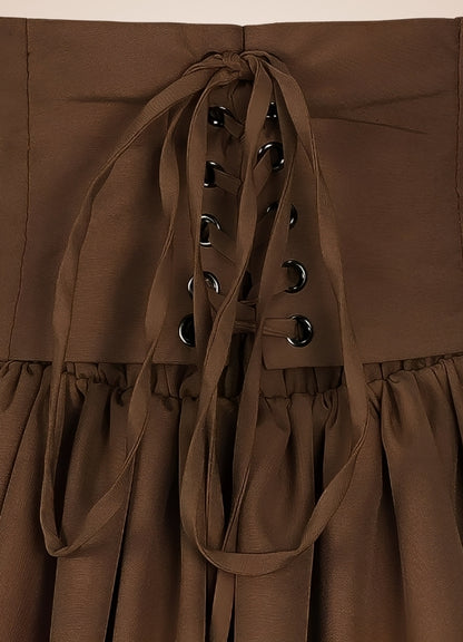 Retro High Waist Steampunk Skirt - Steampunk Australia