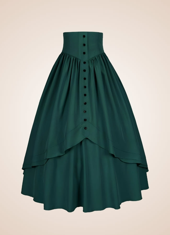 Retro High Waist Steampunk Skirt - Steampunk Australia
